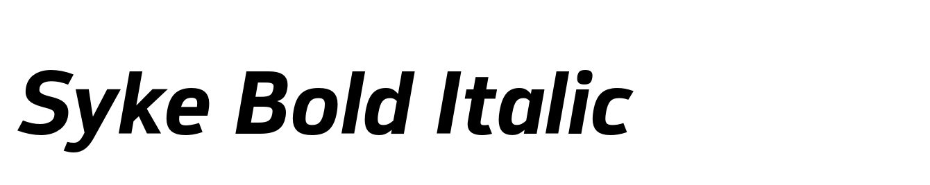 Syke Bold Italic